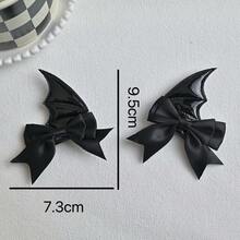 Black Little Devil Bat Wing Hair Clip, Halloween Red Butterfly Headpiece, Gothic Style Girl Hair Accessory - Multicolor - View 6