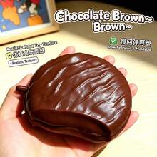 1pc Realistic Food Toy Multi-Color Chocolate Pie Building Block Filling Slow Rebound Malleable Stress Relief Squeeze Toy (Random Color) - Multicolor - View 3