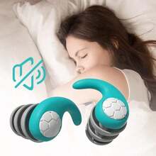 1 Pair Reusable Silicone Noise Cancelling Earplugs, Soft Sleep Earplugs, Suitable For Sleeping, Studying, Working, Traveling, Gym, Office And Noise Reduction Accessories - Multicolor - View 3