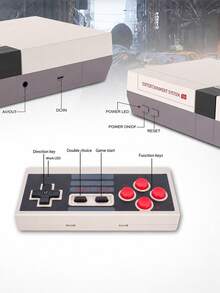 Classic Retro Game Console, AV Output, 8-Bit NES Video Game System, 620 Built-In Games, With 2 Classic Controllers - View 3