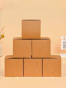 10pcs/20pcs/30pcs 10*10*10cm Gift Boxes, Small Gift Boxes, Black/White/Natural Kraft Paper Boxes With Lids, Suitable For Party Favors, Candle Packaging, Birthday, Wedding, Party Gift Decoration, Christmas Gift Decoration And Other Gift Boxes, Garden - Multiple Styles - View 1