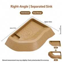 Reptile Tortoise Bath Basin With Dual Slope Ramp, 2 In 1 Turtle Soaking Pool Feeding Dish, Non-Slip Climbing Platform For Terrapin Lizard Gecko Habitat Decor - Style A - View 12