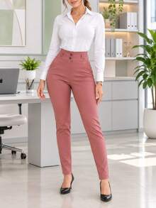 Women Pants - Pink - View 1
