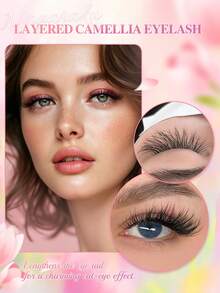 NAGARAKU Bulu Mata Kipas Siap Pakai Berlapis Camellia, Lebat dan Bervolume, Ekstensi Bulu Mata LB LC LD M Curl, Bulu Mata Palsu Tampilan Riasan yang Lebat - View 8