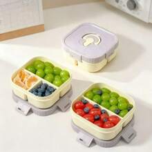 PP Microwaveable Compartment Bento Box Adult, Divided Portable Lunch Box For Student, Leakproof Small Lunch Containers With Lids, Cute Japanese Bento Box, Mini Snack Fruit Container For School - Multicolor - View 3