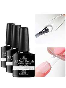 MSRUIOO 1/2/3pcs 8ml Solid Nail Tips Gel--Long Lasting Solid Hard Gel, No Sticky Hands, UV LED Curing, Nail Salon & Home Use, Clear Acrylic Solid Nail Tips Gel Nail Polish For Press On Nails, False Tips, Extensions - Strong Bonding, Easy Application - Multicolor - View 15