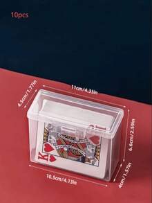 Plastic Card Storage Box Transparent Plastic Trading Card Storage Box Baseball Card Storage Box Soft Transparent Plastic Card Sleeves Top-Loading Card Slot Design Suitable For Graded Cards And Card Decks - Clear - View 9