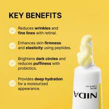 NIDA Revive Multi-Function Face, Neck & Eye Cream, With Probiotics, Retinaldehyde & Peptides, Deep Moisturizing, Improves Skin Texture, Enhances Skin Elasticity, Suitable For All Skin Types, 40ml, 2pcs/1pc - Retinol - View 2