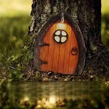 Mini Wooden Flat Fairy House Door, Fairy Tale Door, Wooden Decorative Garden Ornament - A - View 6
