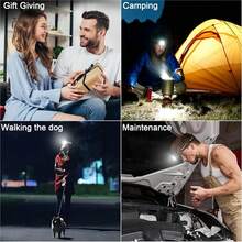 KENSUN 1pc Rechargeable Headlamp With Motion Sensor, Portable LED Headlight, Waterproof Headlamp Flashlight, Suitable For Camping, Fishing And Other Outdoor Activities, Camping Accessories - As Shown In the Figure - View 10