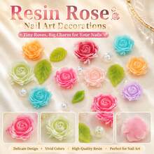 150pcs Mixed Color Floral Acrylic Set, Suitable For DIY Jewelry, Nail Art, Phone Case, Clothing And Handmade Accessories Material - DIY - View 2