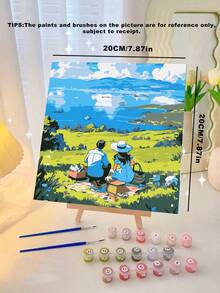 Adult Digital Oil Painting, Acrylic Paint, Easy Adult Digital Oil Painting, Suitable For Beginners, DIY Digital Oil Painting, Can Be Used As Gift Or Home Wall Decor, Size: 20 Inches Wide X 20 Inches Long / 30 Inches Wide X 30 Inches Long - Green - View 8