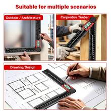 1PC 2-In-1 Digital Angle Meter Inclinometer Digital Angle Ruler Electronic Goniometer Protractor Angle Finder Measuring Tool - A - View 2