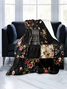 1pc Modern Minimalist Soft Comfortable Blanket, Animal Floral Pattern, Multi-Purpose Throw For Sofa, Bed And More, Outdoor Camping Leisure Blanket, Suitable For Home, Picnic, Travel, All Seasons Comfort, Gift Blanket For Family And Friends - Multicolor - View 4