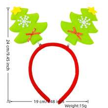 1/5 Piece Classic Christmas Headband - Holiday Party Accessory With Santa, Reindeer, Christmas Tree Design - Durable Plastic Construction, Non-Electric, Feather-Free Seasonal Headband - Headband - View 14
