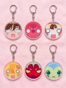 1pc/6Pcs Halloween Themed The Circus Acrylic Keychain, Japanese Anime ...