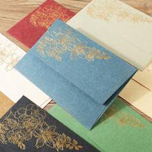 European Vintage Thickened Envelopes, Gold Foil Stamping, Special Paper Lining, Wholesale Creative Exquisite Invitation Card Storage Envelopes - Gold Foil Stamping - View 2