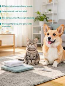 Pet Ear Cleaning Wipes, Portable Ear Wax Removal And Odor Control Wet Wipes For Pets - Uscented - View 3