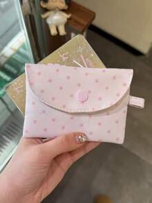 Japanese & Korean Style Niche Design Anime Manga Girl Small Storage Pouch Coin Purse Lightweight Acrylic Pendant Fashionable Personalized Bag - Pink - View 2