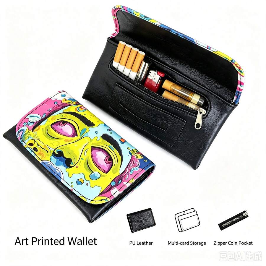 Portable Large‑Capacity Storage Bag, Multi‑Compartment Design With Zipper Pocket And Card Slot, Flip‑Open Travel Accessories Organizer Bag, Practical Gift For Daily Use, Christmas Gift For Family And Friends - Flip-top Storage Bag - View 1