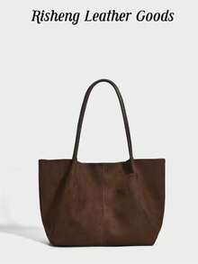 2026 New Vintage Premium Large Capacity Tote Bag / Shoulder Bag - Coffee - View 7