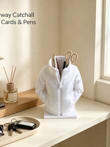 1PC Personalized Jacket Style Pen Holder, Desktop Storage, Desktop Decoration Ornament, Stationery Storage Tool - A - View 3
