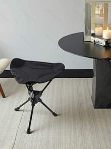 Taburete triangular giratorio portátil de alta calidad para camping al aire libre - Negro - Ver 5