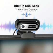 K4 1080P Laptop/Desktop Webcam, USB Webcam With Privacy Cover, Noise-Canceling Microphone And LED Indicator, 30FPS, Plug And Play, Compatible With Zoom//Teams, Windows, MacOS, Linux - View 7