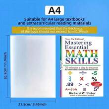 10 Sampul Buku Transparan Perekat Diri, Desain Pra-Potong Tanpa Perlu Dipangkas, Pelindung Buku Pelajaran Tahan Air, Dekorasi Transparan Minimalis, Ringan dan Portabel, Cocok untuk Buku Catatan dan Buku Pelajaran Siswa Ukuran A4 16K A5 - A - View 10