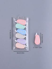 6pcs Set New Creative Portable Mini Correction Tape, Morandi Color Correction Tape Set, 6pcs Student Correction Tape Stationery - Sets - View 2