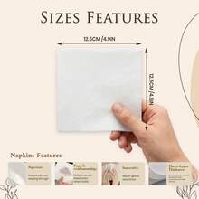 20/50/100pcs Personalized Cocktail Napkins, 3-Ply Custom Rehearsal Dinner Napkins For Table Decorations, Disposable Beverage Dessert Napkins For Party, Wedding, Anniversary, Engagement , Bachelorette , Bachelor , Bar, Custom Event Napkins - White - View 2
