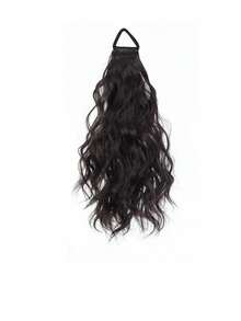 1pc Slouchy Big Wave Ponytail Hair Extension, Hair Tie Extension Piece, Natural Realistic Volume-Boosting Hair Accessory, This Ponytail Hair Extension Features A Natural Big Wave Curl Design, With Fluffy And Lively Hair Strands And Rich Texture Layers, Perfectly Recreating The Slouchy Atmosphere Of Original Curly Hair. The Drawstring Tie-On Wear Method Is Simple To Operate, Secure And Not Easily Detached, Quickly Adding Volume And Length To Short Or Fine Hair, Suitable For Commuting, Dating, Daily Outings And Other Scenarios, A Convenient Tool For Creating A Gentle And Elegant Look. - Multicolor - View 10