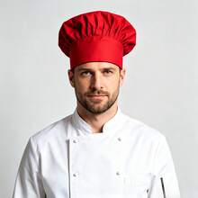 Adjustable Classic Chef Hat, Pleated Chef Hat, Unisex Breathable Tall Chef Hat, Suitable For Cafe, Restaurant, Kitchen - 1Pc - View 9