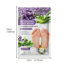 APPVERA Foot Mask Lavender And Aloe Vera Exfoliating Foot Mask For Rough And Dry Feet With Lactic Acid, Urea, And Malic Acid, Moisturizing And Nourishing, Softens Rough Skin, Essence Socks - 1 Pc - View 4