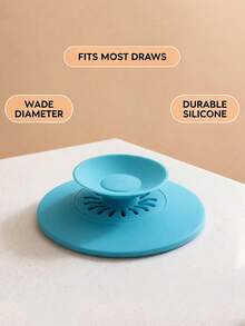 1pc Universal 2-In-1 Kitchen Sink Drain Stopper With Premium Silicone Filter, Anti-Clogging Pop-Up Drain Plug, Hair Catcher For Bathtub, Shower And Sink - Multicolor - View 5