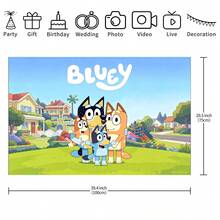 WPETLE Birthday Party Backdrop Cartoon Family House Lawn Scene Photo Background Banner Children Party Decoration - Multicolor - View 14