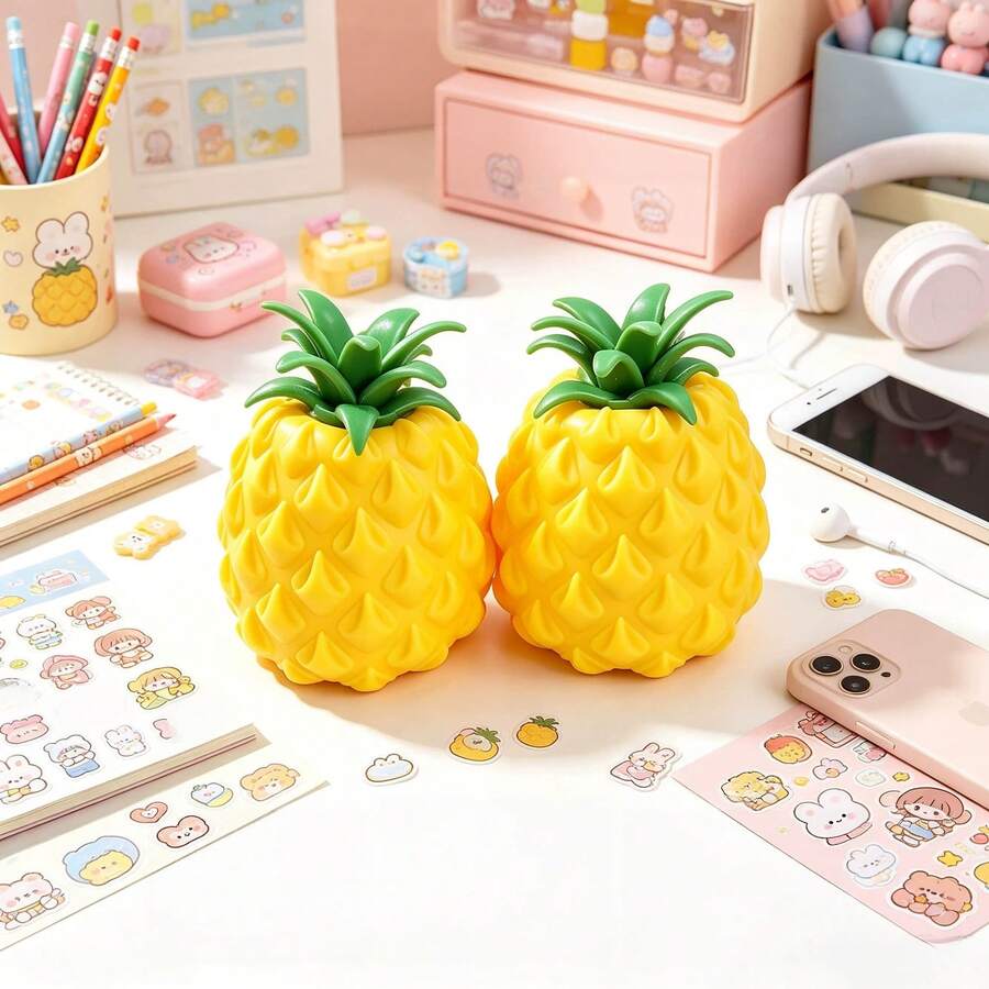 1pc Extra Large Pineapple Stress Relief Toy, Fun Sensory Pressure Relief Gift, Slow Rebound Desktop Decor, Holiday Gift, Cute Fun Gift, Birthday Gift, Easter Gift, Halloween Gift, Christmas Gift, Cheese Squeeze Toy, Fidget Toy, Random Style
