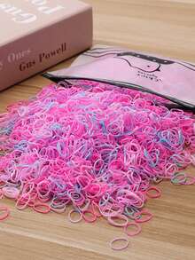 6000/5000/3000/2000pcs Mini Solid Color Disposable Hair Ties, Strong And Durable Small Hair Bands, Gentle On Hair, Suitable For Daily Use - Multicolor - View 10