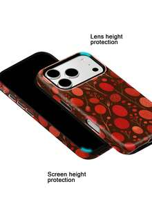 Black And Red Retro Cherry Print Case For IPhone18 Pro Max,17,17Pro Max,16Pro,15Pro Max,13pro,15,14,14Pro,13,12,11 - Dark Fruit Polka Dot - View 5