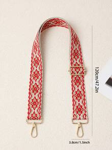 Ins Vintage Style Woven Strap, Adjustable Wide Pressure-Relieving Shoulder Strap, One Shoulder Crossbody Bag Replacement Strap Accessory - Multicolor - View 3