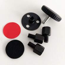 2pcs Black Adjustable Bed Frame Anti-Shake Tool, 1.1-4.5 Inch Threaded Bed Head Stopper, Bed Head Anti-Loosening Anti-Shake Fixer, Bed Head Wall Buffer Protection Pad, Anti-Squeak Anti-Shake Fixing Tool, Suitable For Cabinets, Desks, Sofas, Doors - Black - View 7