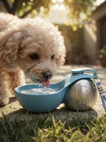 Customized Portable Water Bottle For Pet Dogs To Go Out, Customized Pet Name, 304 Stainless Steel Hook Spherical, Foldable Water Dispenser With Reflux, Used For Hiking And Camping, Portable Travel Small Water Bottle - Multicolor - View 4