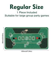 Rectangular Texas Hold'em Poker Table Mat (Multiple Sizes Available) Poker Tablecloth Pad Thickened Desktop Tablecloth Non-Slip Water-Absorbent High-End Luxury Portable Poker Table Mat, Waterproof Noise-Reducing Non-Slip Fabric, Suitable For Teens 14+ And Adults, Party, Entertainment, Game And Gift, Holiday Essential. - Green - View 11