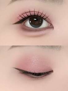 Girl Group Style False Eyelashes, One-Piece A-Shape Little Devil Style Eye Makeup, Japanese Natural Style, Girly Makeup Look, False Eyelashes, Natural Look, Simulated Transparent Upper Eyelashes - View 2