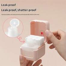 1 Pack Portable Travel Makeup Remover Case, 2-In-1 Wash & Remove Makeup Set, Multi-Functional Mini Storage Box, Pocket Size For Travel & Business Trips - View 3