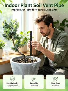 耐用塑料根部通氣管，適用於室內外園藝，耐用植物排水管，防止根腐病，促進植物健康生長，易於切割，適合花盆與高床種植系統 - 多色 - 查看 2