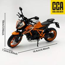 C C A Model Sepeda Motor Simulasi Paduan Logam 1:12 1290, Dapat Berdiri Tegak, Stang Dapat Diputar, Suspensi Roda Belakang, Mainan Anak Laki-laki dan Perempuan untuk Kemampuan Praktik dan Pengembangan Kognitif, Hadiah Halloween, Natal, Ulang Tahun - MultiWarna - View 2