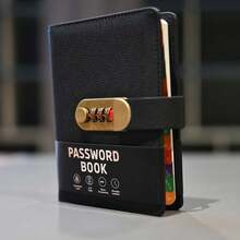 Premium Locked Password Notebook With Alphabetical Index Tabs, Hardcover Secure Log Book, Personal Diary For Recording Website Usernames & Confidential Notes, 14.99cm*9.91cm Portable Password Storage Book - B6 - View 14