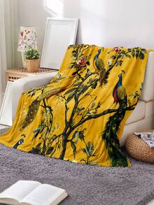 1pc 2D Ditsy Floral Pattern Soft & Comfortable Blanket, Outdoor Camping Leisure Blanket, Multi-Purpose Throw Blanket For Sofa, Bed And More, Suitable For Home, Picnic, Travel, All Seasons Comfort, Gift Blanket For Family And Friends - Multicolor - View 2