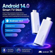 New H96MAX 3518D Android TV Box RK3528 Chip Android 14.0 4K HD Smart Player 2.4G&5G Dual Band WIFI Bluetooth Voice Remote Control Media Player - White - View 3